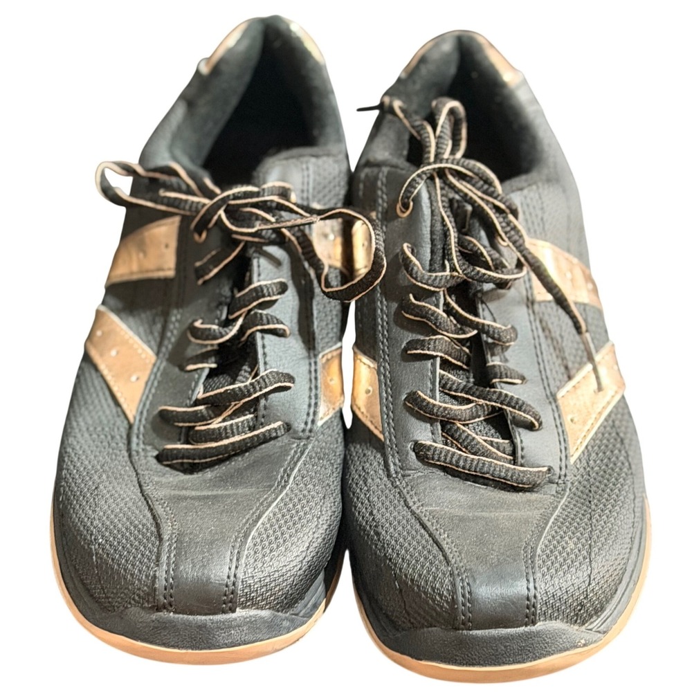 Dexter Vicky Bowling Shoes Womens 8.5 Black Rose Gold Metallic Athletic Comfort